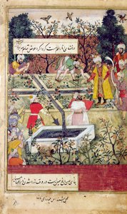 Emperor Babur surveying the establishment of a Garden in Kabul by J. Dorman